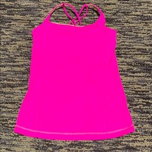 Lululemon hot pink tank top size 6